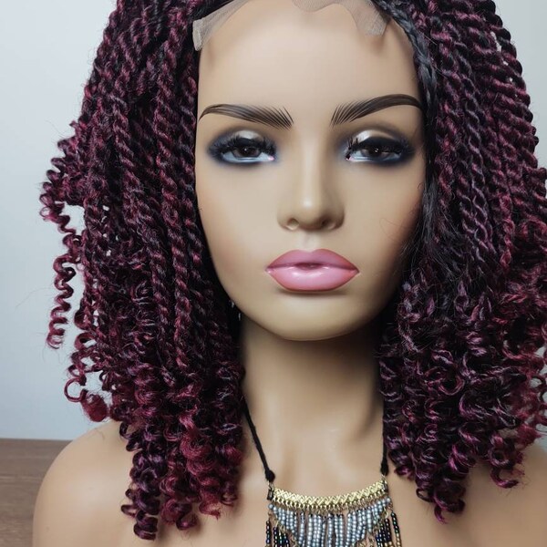 Twisted Wig/ Kinky Twist Wig/ Handmade Kinky Twist Wig/Color T530/ Twist Wig/One Size adjustable cap