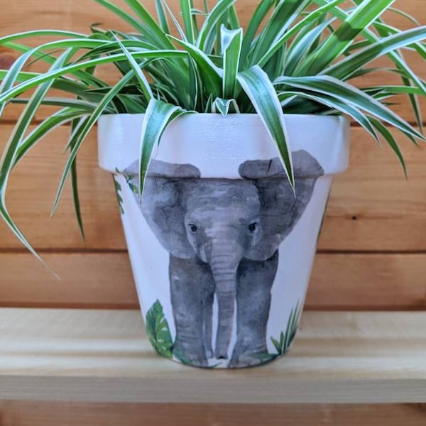 Elephant Personalised Plant Pot