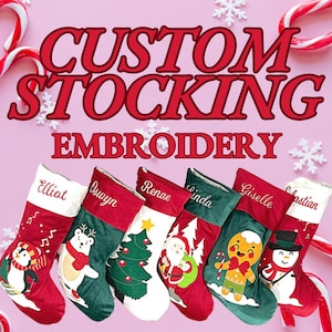 Personalized Christmas Stockings, Embroidered Stockings, Name Stockings, Monogram Stockings, Holiday Stockings, Forever Stocking