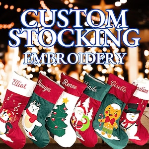 Personalized Christmas Stockings, Embroidered Stockings, Name Stockings, Monogram Stockings, Holiday Stockings, Forever Stocking