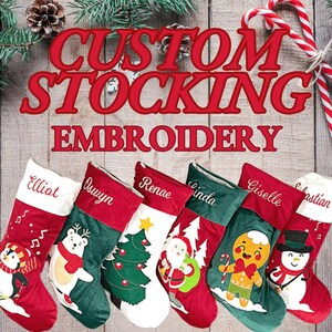 Personalized Christmas Stockings, Embroidered Stockings, Name Stockings, Monogram Stockings, Holiday Stockings, Forever Stocking