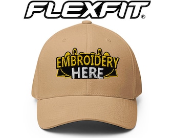Custom Personalized Embroidered Hats FlexFit 6277 Hats with Your Own Text Logo