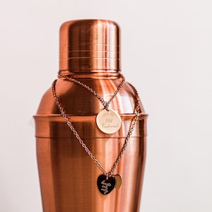 Old Fashioned Whiskey Necklace - Rose Gold