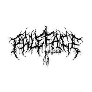 May include: Black and white logo design for the band "Pale Face Swiss". The logo features a stylised font with a noose hanging below the text.
