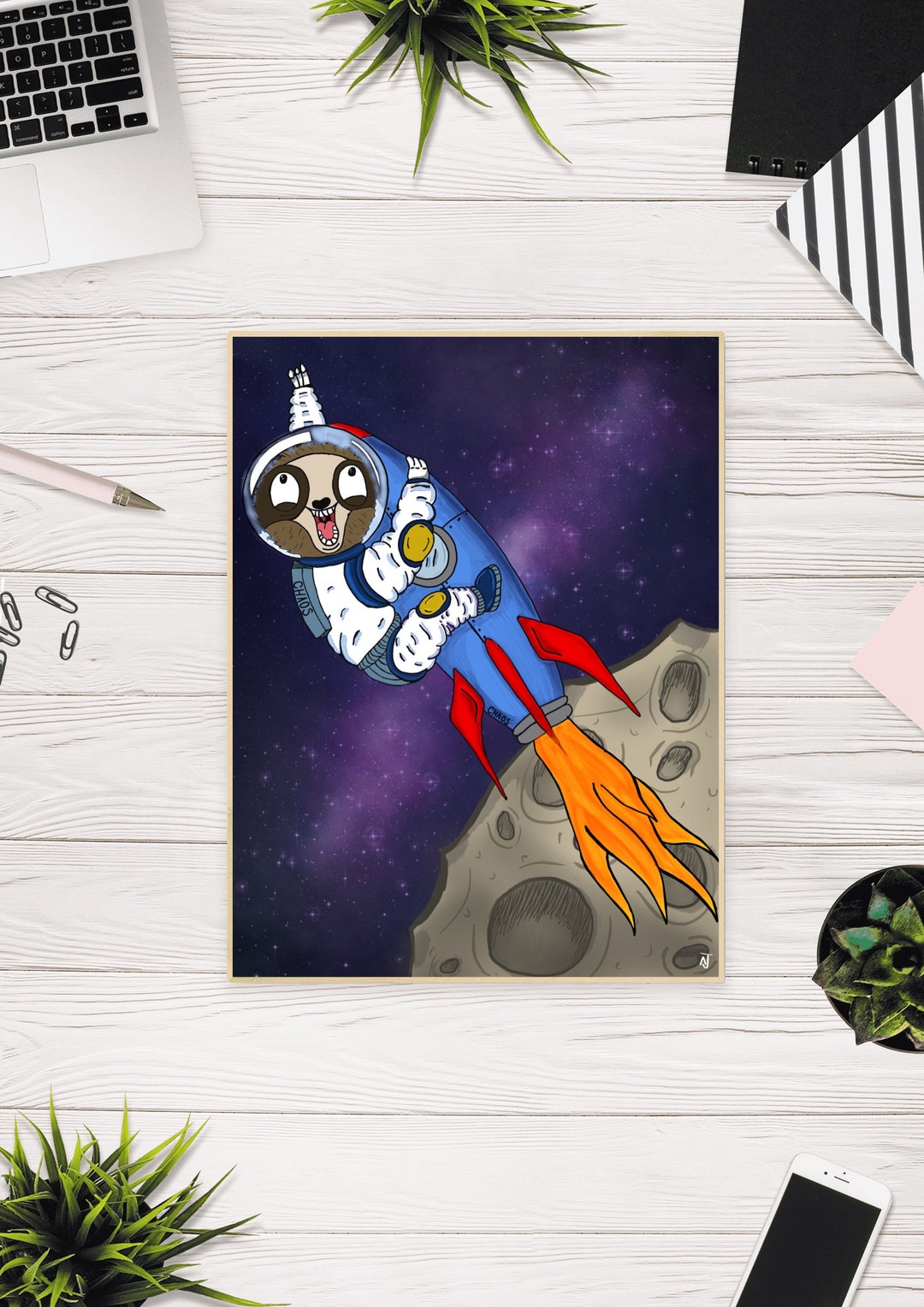 Im a Rocket Sloth 8x11 Digital Print - Etsy.de
