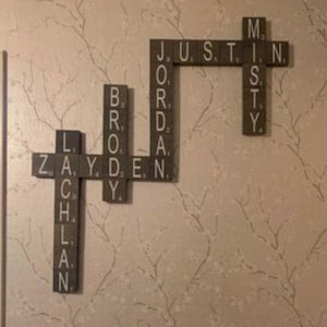 Scrabble wall tiles