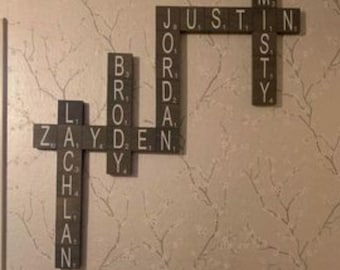 Scrabble wall tiles