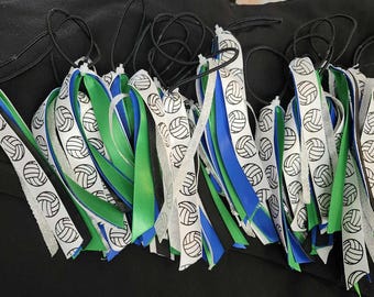 Spirit Ponies: Team Ribbon Hair ties-Volleyball-Soccer-Football-Cheer- Basketball