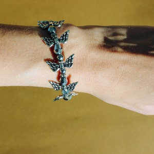 Silver Bracelet with Delicate birds