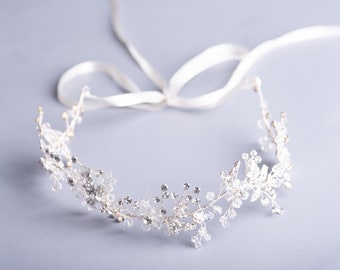 Kristall Hochzeit Tiara. Hochzeitskrone, Hochzeitskrone, Prinzen Braut Accessoire, Königliche Tiara für Braut, Hochzeit Kopfschmuck, Braut Haarschmuck