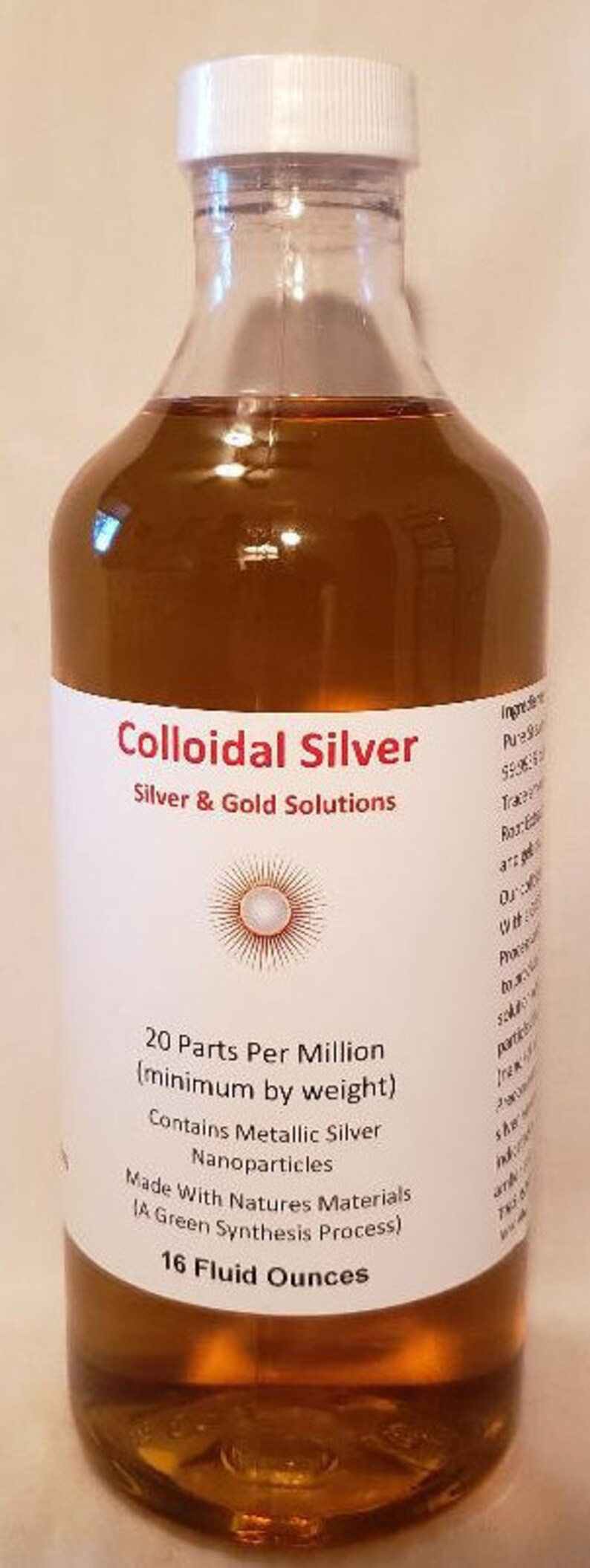 Colloidal Silver Nanoparticles. 20PPM by weight 16oz bottle Etsy