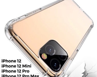 Apple Clear Case For iPhone 12, 12 Pro, 12 Mini 12 Pro Max Premium Flexible Silicone Protective iPhone Silicone Case , Crystal Clear TPU