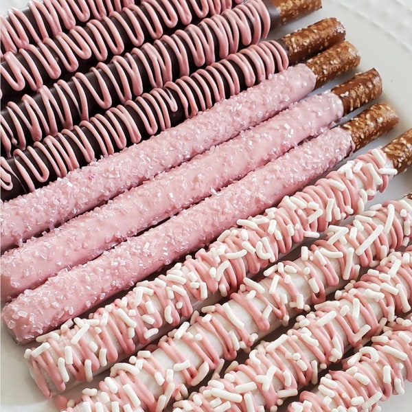 Chocolate Dipped Pretzel Rods