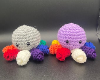 Rainbow Octopus Amigurumi / Rainbow Stuffed Animal