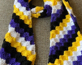 Nonbinary Pride - Corner-Stitch Scarf