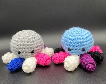 Gender Fluid Octopus Amigurumi / Gender Fluid Stuffed Animal
