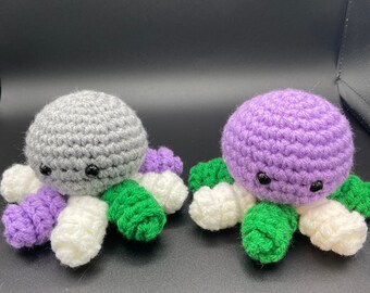 Gender Queer Octopus Amigurumi / Gender Queer Stuffed Animal