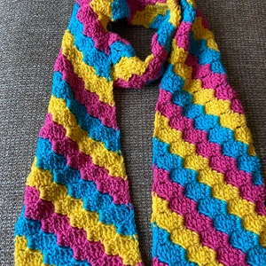 Pansexual Pride - Corner-Stitch Scarf