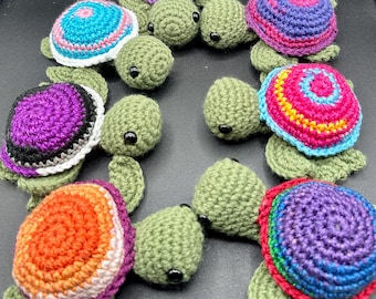 Pride Turtle Amigurumi / Stuffed Animal - asexual, pansexual, bisexual, gay (rainbow), lesbian, transgender, nonbinary