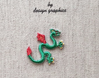 Tiny Dragon Patch, Small Dragon Patch, Small Dragon Iron On, Dragon Applique