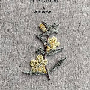 Carolina Jasmine Patch, Flower Iron-on Patch, Flower Iron-On Badge, Flower  Embroidered