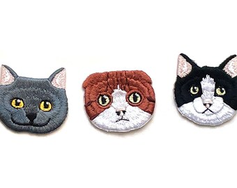 Cat Patch, Cat Iron-On Patch, Cat Badge