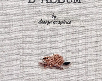 Kleine bever-patch, bever geborduurde patch