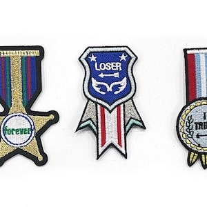 Medal Patch, Medal Iron-On Patch, Medal Iron-On Badge, Medal Embroidered