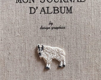 Tiny Goat Patch, Goat Iron-On Patch, Goat Embroidery Patch, Animal Patch