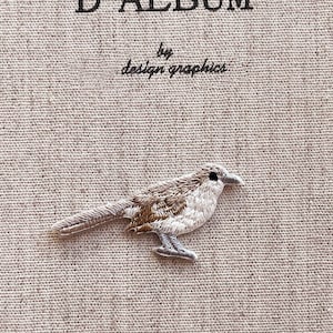 Tiny Female House Sparrow Patch, Little bird patch, small bird  iron on, bird applique, gift for bird lovers