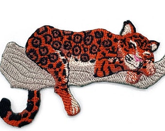 Parche de Jaguar, parche termoadhesivo de Jaguar, insignia termoadhesiva de Jaguar, bordado de Jaguar