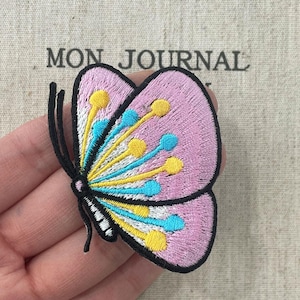 Pink Butterfly Patch, Pink Butterfly  Iron On, Butterfly Applique, Gift for Butterfly Lovers