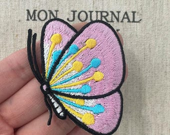Pink Butterfly Patch, Pink Butterfly  Iron On, Butterfly Applique, Gift for Butterfly Lovers