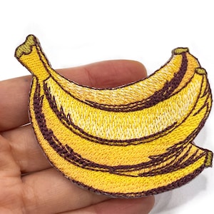 Patch de ferro de banana, um cacho de bananas Patch de bordado com emblema