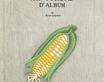 Corn Patch,  Vegetable Patch, Garden Iron-on Patch, Food Iron-On Badge, Corn Embroidered