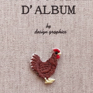 Tiny Chicken Patch,  Small Hen patch, Chicken Iron on, Chicken Applique, Gift for Animal lovers