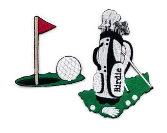 Patch de buraco de golfe, Patch para bolsa de golfe, Buraco de golfe bordado, Bolsa de golfe bordada