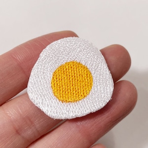 Fried Egg Patch, Egg Corn Iron-On Patch, Food Iron-On Badge, Cooking Patch