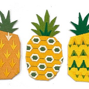 1 Pcs Big Pineapple Patch,  Pineapple  Iron-on Patch,  Pineapple  Iron-On Badge,  Pineapple  Embroidered