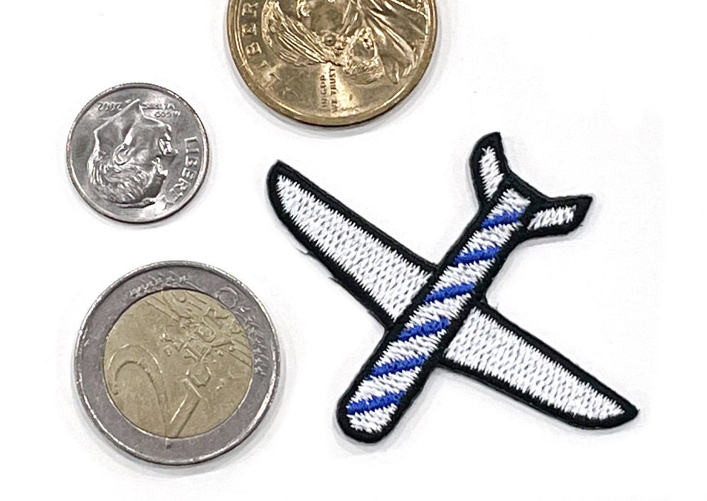 Airplane Patch, Travel Iron-on Patch, Airplane Iron-on Badge, Airplane ...