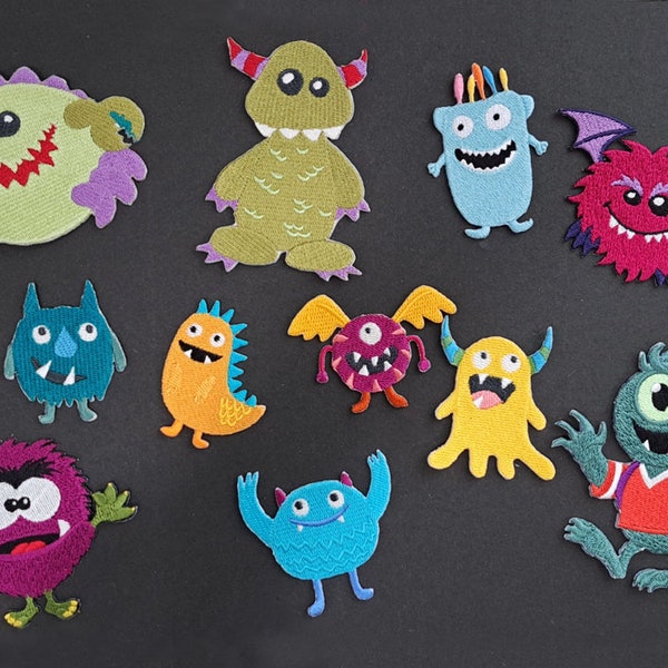 Monster Patch, Monster iron-On Patch, Monster Embroidery Patch