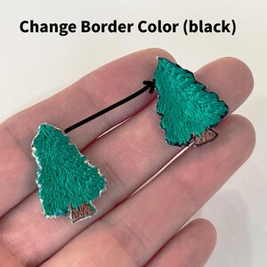 Tiny Tree Patch, Tree Iron-on Patch, Tree Embroidered image 2