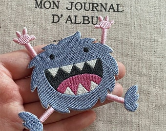 Monster Patch, Monster Iron-On Patch, Funny Monster Embroidery Patch