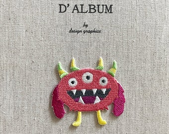 Monster Patch, Monster Iron-On Patch, Funny Monster Embroidery Patch