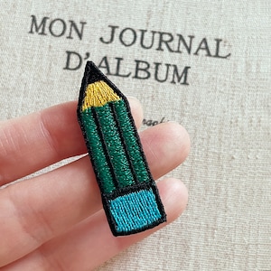 Pencil Patch, Pencil Iron-on Patch, Pencil Embroidered