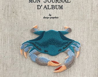 Blue Crab Patch, Crab Iron-On Patch