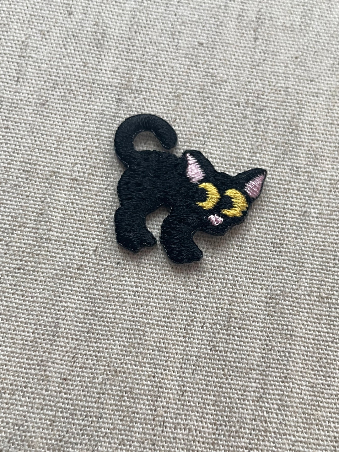 Tiny Black Cat Patch, Cat Embroidered Patch Iron on Patch Etsy