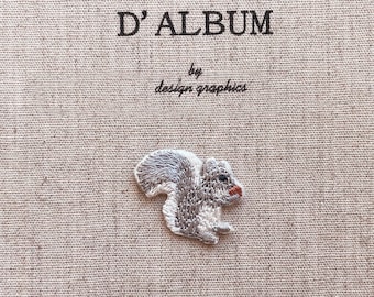 Tiny Squirrel Patch, Acorn Iron on, Squirrel Applique, Gift for Animal lovers