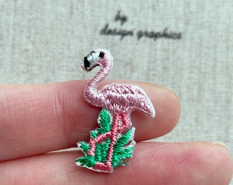 Tiny Flamingo Patch,  Flamingo  Iron On, Flamingo  Applique, Gift for Flamingo Lovers