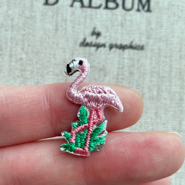 Tiny Flamingo Patch, Little Flamingo Patch, Small Flamingo   Iron On, Flamingo  Applique, Gift for Flamingo Lovers